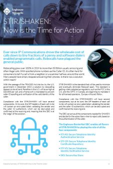 Enghouse - STIR/SHAKEN - Executive Summary