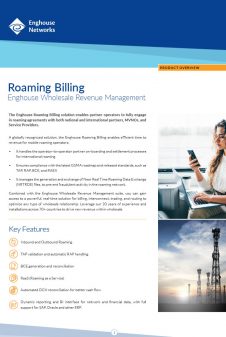 Enghouse – Roaming Billing – Product Overview Enghouse – Roaming Billing – Product Overview