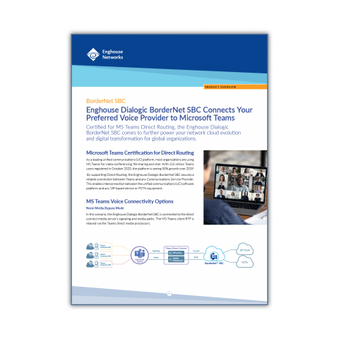 Enghouse NI BorderNet SBC MS Teams Product Overview