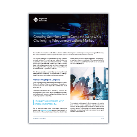 Enghouse - BSS - InCharge UK Customer Success Story Enghouse - BSS - InCharge UK Customer Success Story