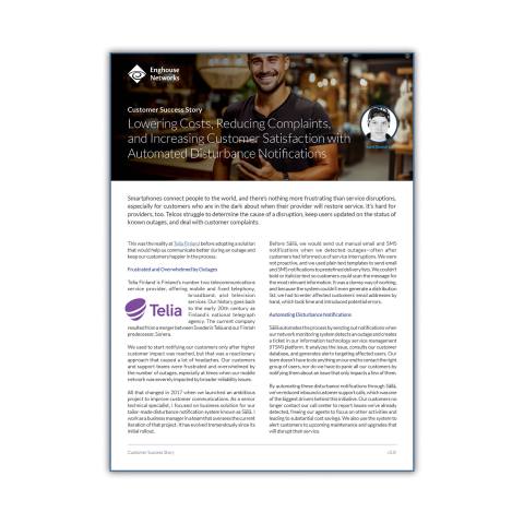 Enghouse - OSS - GIS - Telia Finland - Success Story Enghouse - OSS - GIS - Telia Finland - Success Story