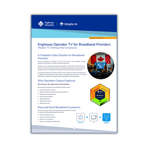 Maple TV: A Complete TV Solution for Canadian Broadband Providers